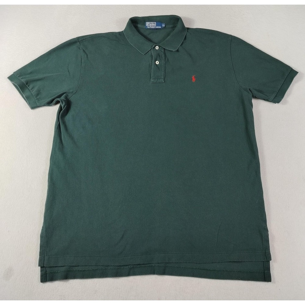 Vintage Polo By Ralph Lauren Polo Shirt Mens XL Green Cotton Pony Preppy Casual